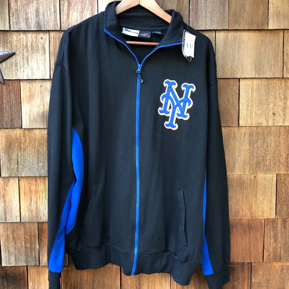 MWT Mets Majestic Zipper Sweatshirt LT